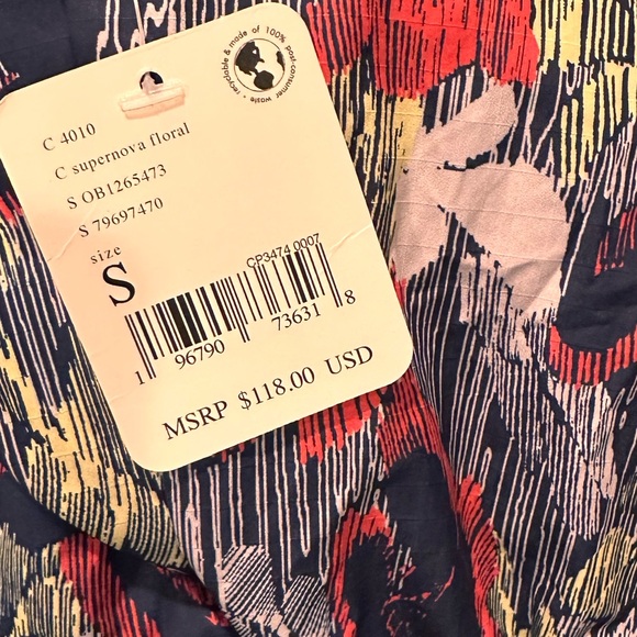 NWT FP Movement Blue Supernova Floral Pippa Packable Hooded Lightweight Vest | S - Picture 11 of 15